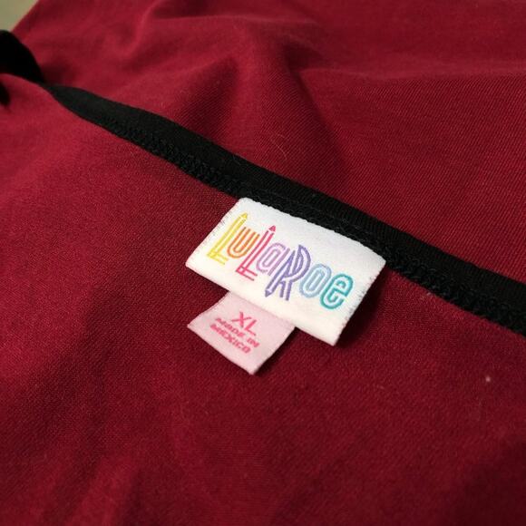 LuLaRoe Fit & Flare Dress  XL Red   Polyester Spandex - Picture 9 of 10